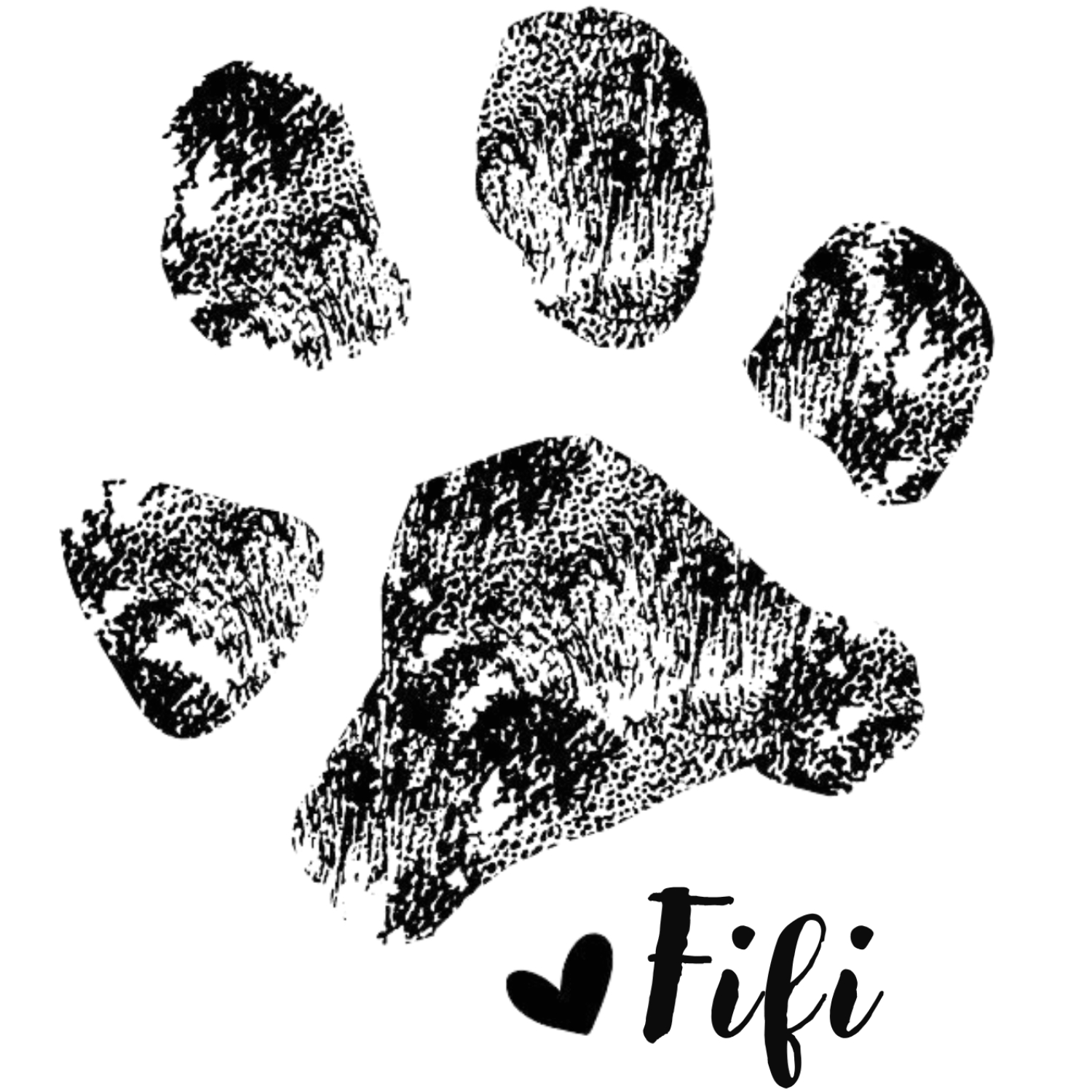 Fifi's official paw print stamp of approval